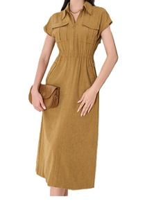 Costumes de bureau professionnels pour femmes de qualité supérieure, robe élégante, manches courtes, tissage uni, ODM pour jeunes femmes - Product Image 3