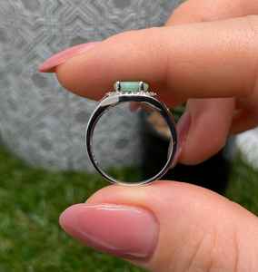 Anillo de Esmeralda Natural en Plata de Ley 925, Hecho a Mano, Certificado IGI, Diseño Art Deco Vintage, Piedra de Nacimiento de Mayo, Regalo para Mujer - Product Image 2