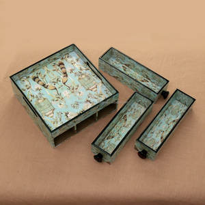 Bandeja DE SERVICIO DE MADERA MDF moderna de alta calidad, placa de resina impresa Digital, artículo decorativo para el hogar personalizable - Product Image 2