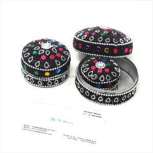 Caja para Joyas, Juego de 3 Piezas, para Guardar Joyas, Artesanía India con Cuentas, Metal, Decoración de Mesa, Regalo, Tamaño Personalizado, Caja para Pastillas con Cuentas - Product Image 5