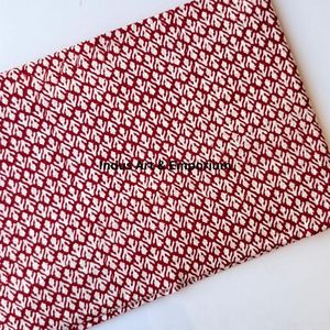 Tela de Algodón Cambray Estampada a Bloques 60x60, Tela de Algodón con Estampado Tradicional Jaipuri - Product Image 5