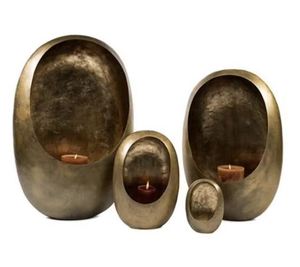 โคมไฟกันลมรูปไข่โบราณทำจากโลหะ พร้อมไฟ LED สำหรับตกแต่งภายนอกและภายในบ้าน ห้องนั่งเล่น ของขวัญคริสต์มาส อีสเตอร์ - Product Image 2