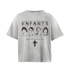 Camiseta de Manga Corta para Hombre, Cuello Redondo, 100% Algodón, Diseño a Cuadros, Transpirable, Talla Grande, con Logotipo Estampado en la Parte Delantera - Product Image 1