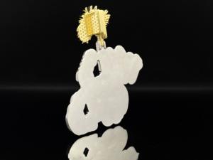 Pendentif icône héritage The Ice Legacy Hip Hop Bling Ice Drip en alliage de diamant plaqué rhodium - Product Image 5