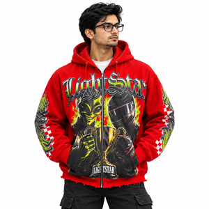 Sudaderas con Capucha Extra Grandes Personalizadas para Hombre, de 400g, 100% Algodón, con Estampado Gráfico, Estilo Urbano, Marca Privada - Product Image 1