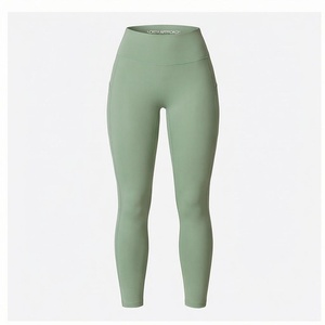 Leggings de yoga taille haute pleine longueur North Approach, sans coutures, vert uni, extensibles dans quatre directions, vêtements de sport pour femmes - Product Image 1