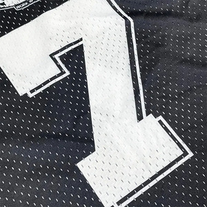 Camiseta Deportiva de Malla Negra de Alta Calidad para Hombre, Estilo Vintage, Corte Cuadrado, Manga Corta, para Fútbol y Fútbol Americano - Product Image 4