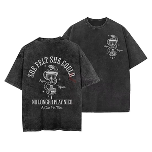 เสื้อยืด DTG พิมพ์ลาย 100% ผ้าฝ้าย ทรงพอดีตัว ไซส์ใหญ่ ผู้ชาย สไตล์วินเทจ โอเวอร์ไซส์ เป็นมิตรกับสิ่งแวดล้อม ระบายอากาศได้ดี น้ำหนัก 220 กรัม - Product Image 2