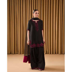 Haut de soirée et ensemble Plazzo pour femme de créateur avec tenue de soirée élégante Dupatta - Product Image 3