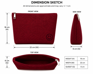 Petite trousse de toilette en jute marron AMANI avec fermeture éclair, légère et suspendable, portable, écologique, pour le rangement du maquillage - Product Image 2