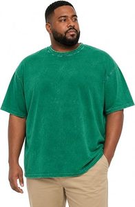 Camiseta de Manga Corta Azul Claro Extra Grande para Hombre, 100% Algodón Jersey, Cuello Redondo, Color Liso, Tejido de Punto - Product Image 6