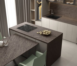 Dalles de porcelaine polie Ingresso Brown, surfaces élégantes effet marbre pour intérieurs de luxe - Product Image 1