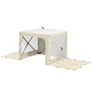 Tenda a baldacchino 8FT X 7FT resistente ai raggi UV con tende e zanzariere, riparo solare da campeggio e borsa per il trasporto - Product Image 1