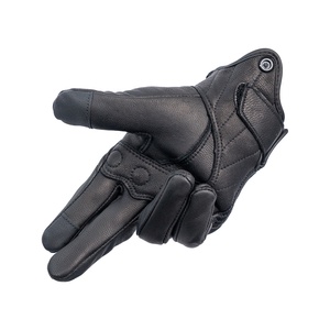 Guantes de carreras de cuero con dedos completos y correa de muñeca ajustable para montar, unisex, antideslizantes, con cierre de gancho y bucle. - Product Image 4