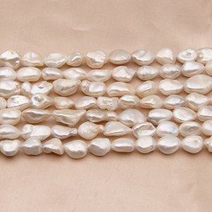 Perlas Naturales de Agua Dulce en Forma de Pepita de 13-14 mm, Perlas Cultivadas Barrocas, Piedras Preciosas para la Fabricación de Joyas, Perlas Sueltas al por Mayor - Product Image 4
