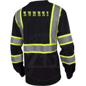 Chemise de sécurité ignifuge, classe 1 ANSI, LED clignotante, imperméable, respirante, légère, manches longues, logo personnalisable, réfléchissante - Product Image 4