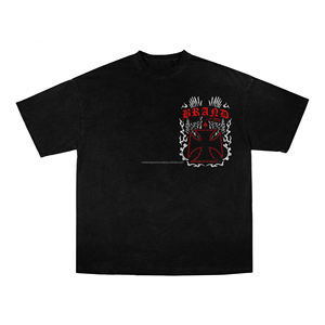 Camiseta Oversize Vintage de Algodón 100% de 230 g/m² con Lavado Pesado, Transpirable, de Manga Corta, para Hombre y Mujer, Estilo Urbano, Tejido Jersey - Product Image 1