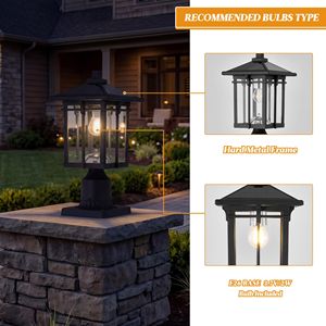 Lampada Solare da Esterno per Pali, con Sensore Crepuscolare, Impermeabile IP65, Moderna, Alimentata a Energia Solare, per Giardino, Cortile e Vialetti - Product Image 5