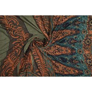 Tela de Seda Sintética con Estampado Vintage Indio para Confección de Vestidos, Material Textil para Costura y Manualidades - Product Image 1