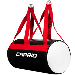 Caprio Sac de frappe sur pied personnalisé rouge et noir en cuir synthétique de qualité supérieure, robuste et durable, avec fermeture auto-agrippante pour le karaté - Product Image 4