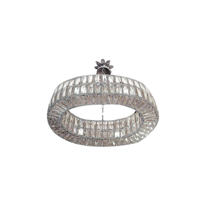 Lustre élégant en cristal européen à 6 lumières, lampe de plafond chromée pour décoration intérieure de luxe - Product Image 3