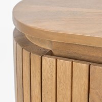Table de chevet Vandana Arion Pebble en bois de mangue Analis