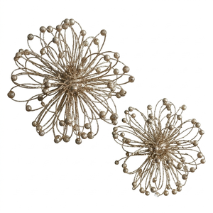 Adorno Navideño de Metal Brillante con Forma de Estrella y Flor, Decoración Colgante para Árbol de Navidad, Plateado, Dorado, Blanco - Product Image 3