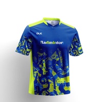 Baju Badminton lengan pendek pria, nyaman Modern picleball Super 4Way meregang bernapas bahan sederhana
