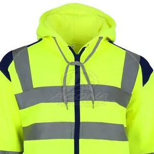 Chaquetas de Trabajo Reflectantes y Transpirables de Talla Grande con Tiras de Alta Visibilidad, Tejido Duradero 100% Poliéster, Cierre Frontal Seguro, CE - Product Image 4