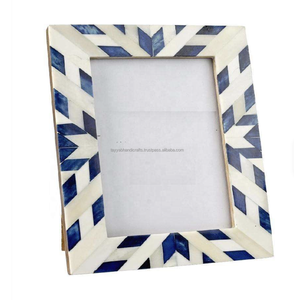 Marco de Fotos de Madera con Incrustaciones de Hueso Estilo Moderno, Diseño de Ángel de Hierro Multicolor, Natural y Bellamente Decorativo - Product Image 1