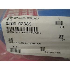 แหวนครอบ AMAT 0200-02389 ขนาด 200 มม. รุ่น Super-E - อุปกรณ์และอะไหล่เซมิคอนดักเตอร์ระดับโลกที่เชื่อถือได้ - Product Image 1