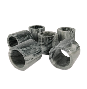 Porte-serviettes personnalisé en marbre véritable gris naturel, écologique, à prix avantageux - Product Image 6