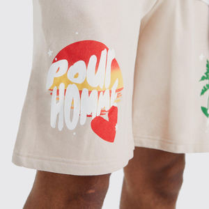 Shorts de sport pour homme 100% coton, respirants, séchage rapide, en toile, pour la gym et l'entraînement, avec cordon de serrage, shorts d'entraînement d'été - Product Image 6