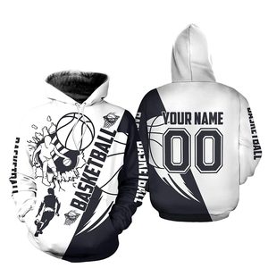 เสื้อฮู้ดดี้ผู้ชายแบบสปอร์ต พิมพ์ลายตามสั่ง ทรงปกติ ผ้าโพลีเอสเตอร์ถัก ใส่ได้ในฤดูใบไม้ร่วง มีกระเป๋าโลโก้ด้านหน้า - Product Image 5