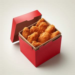 Custom Logo Eco-Friendly Fried <b>Chicken</b> Box Kraft Paper Food Packaging - Product Image 2