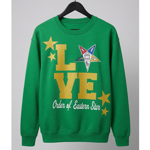 Sweat-shirt OES personnalisé en molleton de coton Eastern Star, col rond, brodé, hiver, femme, haute qualité, écologique - Product Image 2
