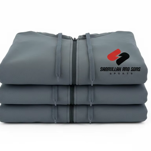 Sweat à capuche zippé décontracté pour homme, logo personnalisé, molleton de coton, vêtements de sport confortables, fournisseur OEM en gros - Product Image 5