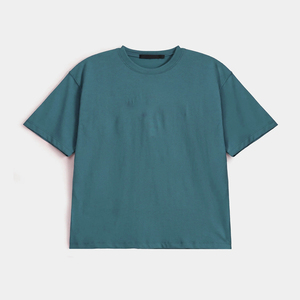 T-shirts formels pour hommes avec logo personnalisé, en toile brodée unie, polyester/coton, tricotés, à manches courtes, col roulé, coupe classique - Product Image 3