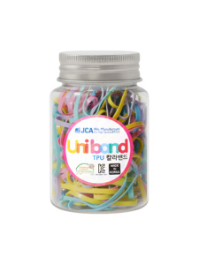 Bandes élastiques pour cheveux en TPU, fabriquées en Corée, unisexes, personnalisées OEM ODM, dans une bouteille en plastique, non toxiques, élastiques, certifiées OEKO-TEX - Product Image 1