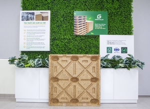 Palet de Madera Reciclada Ligero y Apilable, Presswood GS-1200800, 4 Entradas, 1200x800x130mm, Plataforma Única Moldeada, Carga Estática de 8000kg - Product Image 5