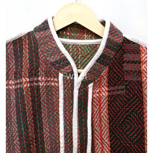 <b>Women's</b> Knitted Cotton Vintage <b>Vest</b> Jacket Patchwork Indian Style Multicolor Winter Breathable Eco-Friendly V-neck Short Button - Product Image 6