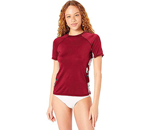 Chemises de sport de haute qualité pour femmes, imprimé par Sublimation, protège-éruptions cutanées, manches courtes, t-shirt de compression ras du cou - Product Image 1