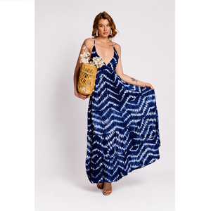 Boho Women Tie Dye <b>Rayon</b> Maxi <b>Dress</b> Floral Printed Comfortable & Wrinkle free <b>Dress</b> for Casual & Party Wear At low Price - Product Image 1