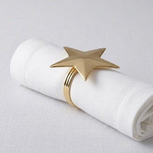 Luxury Gold Hexagon Metal Napkin Rings Wholesale Geometric Hexagonal Napkin Holder Buckles For Wedding Party Hotel <b>Dining</b> <b>Table</b> - Product Image 4