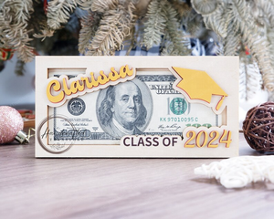 2024กล่องไม้ทำด้วยมือแบบส่วนตัวกล่องเงินสดป้ายติดผนังตกแต่งสวยงามกล่องไม้สำหรับเป็นของขวัญจบการศึกษา - Product Image 1