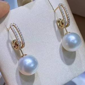 Pendientes de Aro Finos con Perlas de Agua Dulce Naturales de Zhuji de 10-11 mm de Edison Jewelry, Accesorio Multiusos para Mujer - Product Image 2