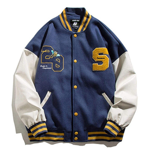 Veste universitaire rouge Ovo Collegiate faite à la main avec manches en cuir, pour homme et femme - Product Image 1