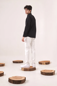 Camisa de Manga Larga para Hombre, Estilo Cargo, Twill, Bordado Omelette, Corte Slim Fit, Abotonada, Casual, Verano, Oficina, Ropa de Calle, Fiesta, Moda - Product Image 4