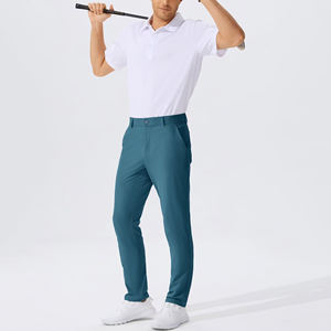 กางเกงกอล์ฟคุณภาพสูงสำหรับผู้ชาย ปรับแต่งได้ตามต้องการ พิมพ์โลโก้ได้ตามสั่ง OEM สวมใส่สบาย ระบายอากาศได้ดี กางเกงทรงตรง - Product Image 4