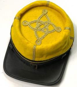 Yellow Wool <b>Peak</b> <b>Cap</b> with Gold Embroidered Star Pattern 56-58CM Unisex Formal Hat - Product Image 5